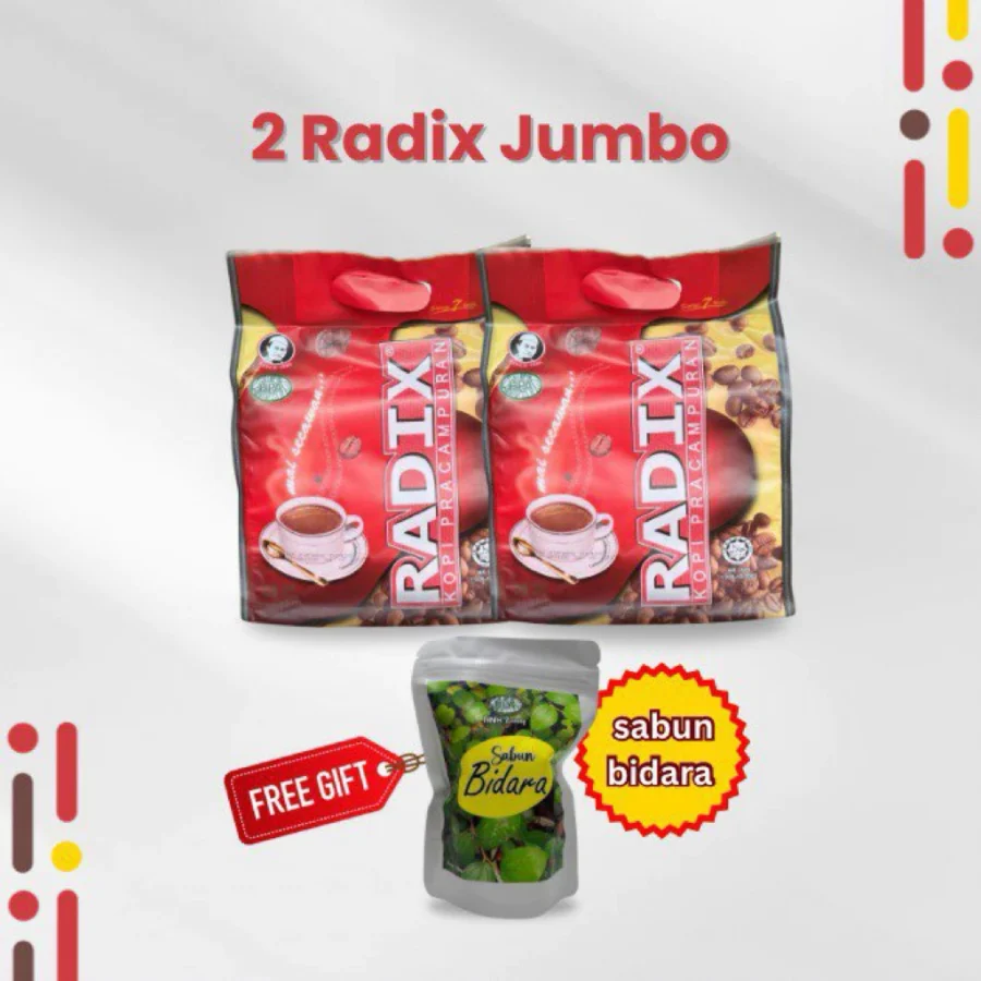 SET COMBO 2 RADIX ORIGINAL JUMBO FREE SABUN BIDARA